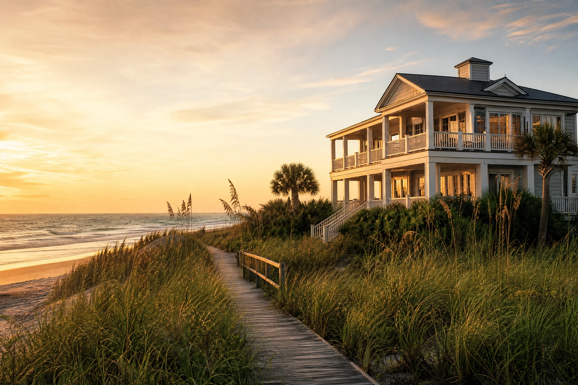 Beachfront vacation rental behind the dunes on Isle of Palms, SC